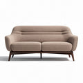 Canapé 2 places en tissu beige avec structure en bois 180 x 75 x 80 cm
