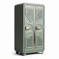 Armoire en métal vert avec portes perforées dimensions 180 x 90 x 50cm