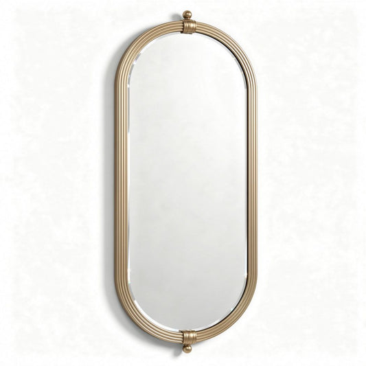 Miroir rectangulaire doré 80 x 30 x 2cm pour décoration intérieure