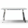 Bureau réglable en hauteur en aluminium blanc 120 x 60 x 75cm