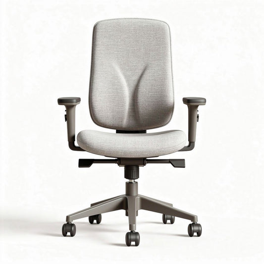 Chaise de bureau ergonomique en tissu gris dimensions 45 x 60 x 100cm